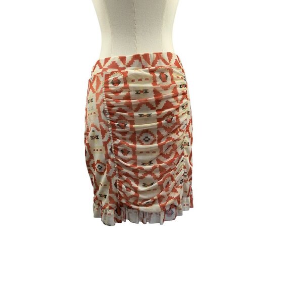 Nordstrom Geometric Print Ruched Skirt Medium - Picture 2 of 7